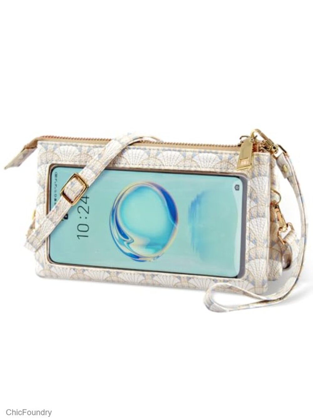 PU Leather Touchscreen Crossbody Phone Bag Wristlet Wallet Purse for Women